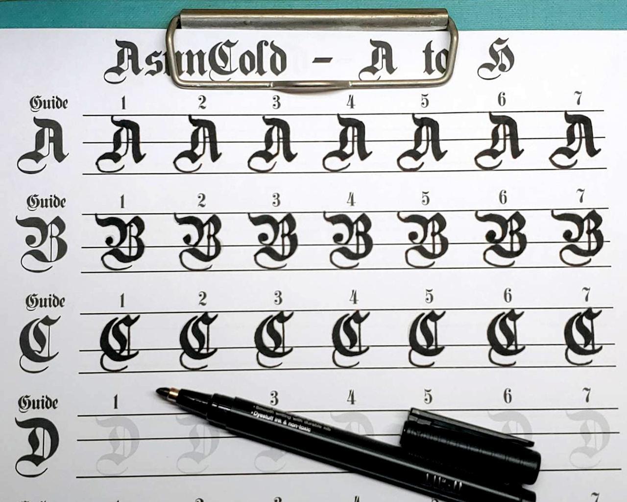 Online Calligraphy Class 4: The Gothic Letters on Behance Online Calligraphy Class 4: The Gothic Letters on Behance