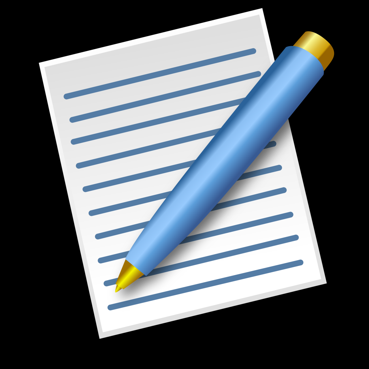 Clipart - Paper with pen Clipart - Paper with pen