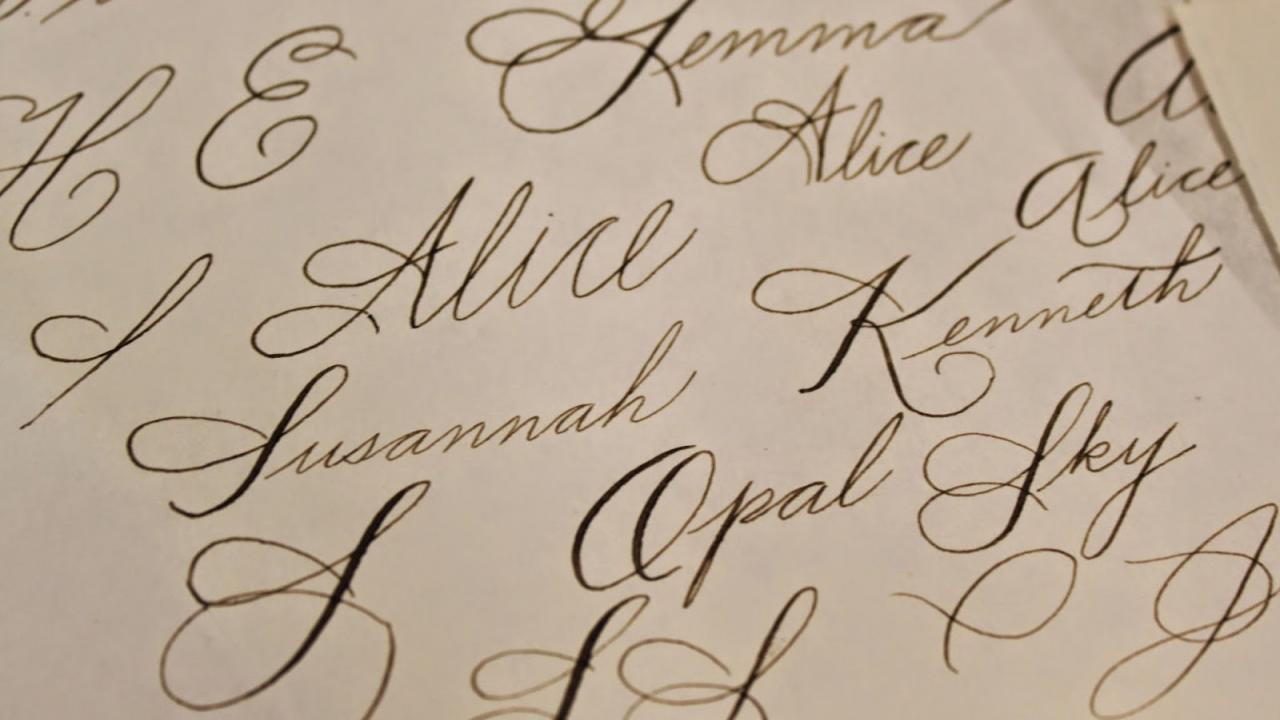 Circle and Stone: Spencerian Script... Circle and Stone: Spencerian Script...